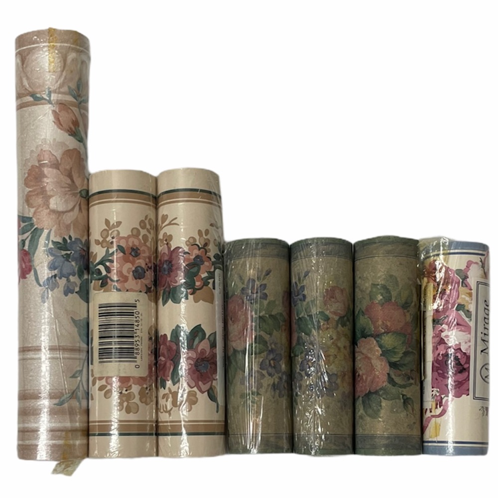 Vintage Wallpaper Wall Border Romantic Flowers Cottage Home Decor 7 Roll Bundle